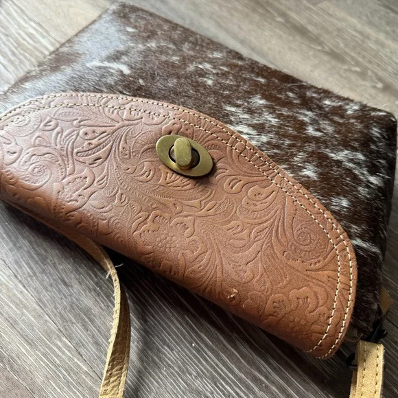 Myra Bag Hair-On Hide Leather Crossbody (Gently Used) - Picture 13 of 14